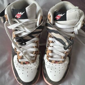 NIKE AIR FORCE 1 sz 8 Mid Tunnel Walk Animal Instinct shoes sneakers pink